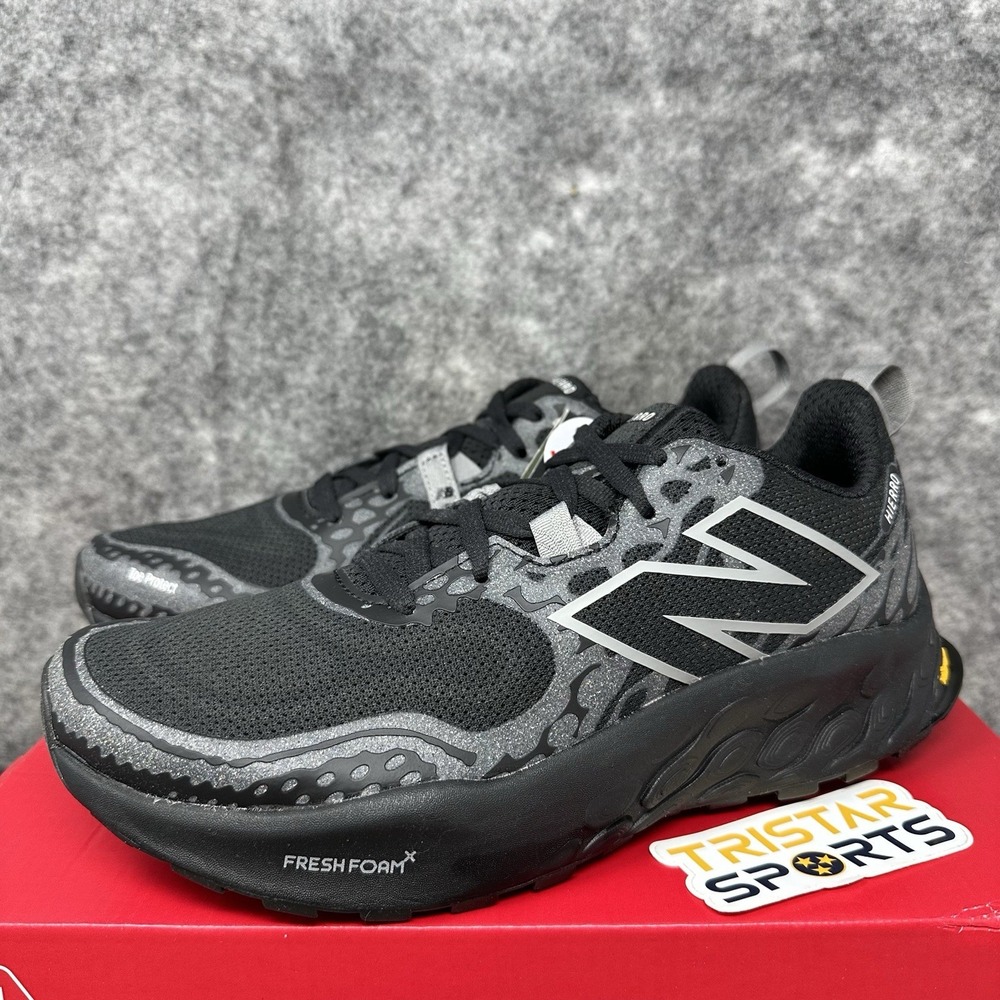 New Balance Hierro V8 Trail Running Shoes Mens Size 8 Wide Black Grey MTHIERK8